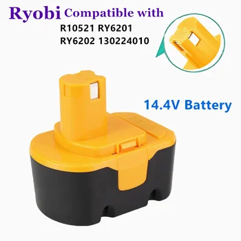 1-2 бр. Батерия Ryobi 14,4 6800 mah, съвместима с акумулаторна батерия Ryobi R10521 RY6201 RY6202 130224010 130224011 130281002 за електрически инструменти