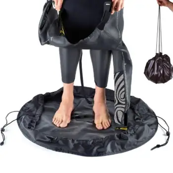 1 бр., водоустойчива плажна чанта, спортен подложка от полиестер, за сърфиране, гмуркане, за съхранение неопрен, черна чанта за носене на ръка, Аксесоари за плуване