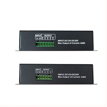 10 бр./лот RGB RGBW DMX512 Управляващ Декодер 3 ИЛИ 4 Канала 8A Led Контролер DC12V-24V За Лента Модули