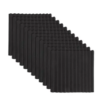 12 бр. черни акустични панели от звукоизоляционной пяна, Акустична плочки Studio Foam Sound 2,5 x 30 x 30 см