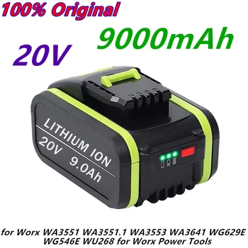 2022 Литиево-йонна Акумулаторна батерия 9.0 Ah 20V за Worx WA3551 WA3551.1 WA3553 WA3641 WG629E WG546E WU268 за електрически инструменти Worx