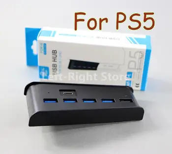 30 бр. За PS5 USB hub Адаптер 5 портове USB 3.0 USB A TYPEC Удължител Сплитер Суперскоростной USB ХЪБ 3.0 е за конзолата PlayStation 5