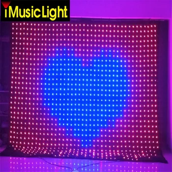 3X3 метра led видео Завеса DMX RGB Starcloth DJ Vision Завеса Motion LED покривка
