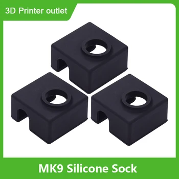 3шт MK9 Hotend Силикон Нагревател за чорапи, Защитен Силиконов Калъф за 3D-принтер Creality На 3 CR-10S Anet A8