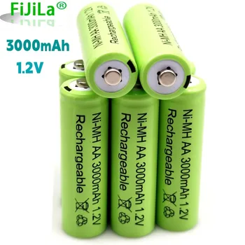 AA 1.2 V 3000mAh NiMH 1.2 V Акумулаторни Батерии Зелена Батерия Градински Соларни Лампа led Фенерче