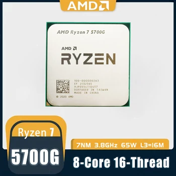 AMD Ryzen 7 5700G ах италиански хляб! r7 5700G 3,8 Ghz Восьмиядерный 16-стрийминг процесор с мощност 65 W Cpu L3 = 16M 100-000000263 Гнездо AM4 НОВ, но БЕЗ вентилатор