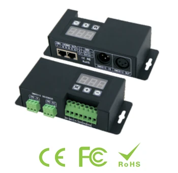 BC-853 DMX 512 master mode 3CH led RGB led контролер декодер на храна