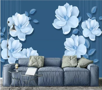 beibehang Потребителски тапети 3d стенописи ръчно рисувани красиво цвете разтегателен фон на стената дневна спалня хотел 3D тапети