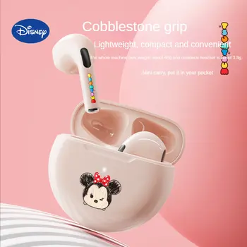 Bluetooth слушалка Disney Minnie с прекрасна графити, звук, Hi-Fi, Безжична спортна водоустойчива слушалки, намаляване на шума, в режим на дълги периоди на изчакване