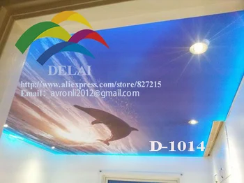 D-1014 Делфин, отскачащи от вода, печатащата таванна филм sunset с PVC-фолио делфин