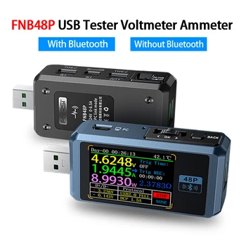 FNB48P USB Тестер Волтметър Амперметър Тестер от капацитета на батерията Type-C Бързото Откриване на Такса Триггерный Детектор за Наблюдение в Реално Време