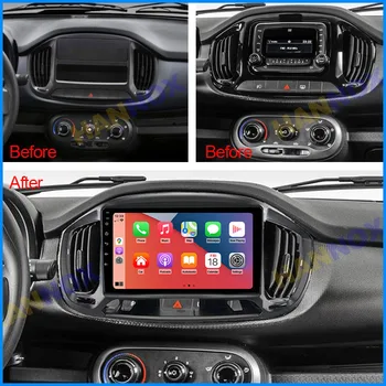 HANNOX 9 инча Android Автомобилното Радио Видео 4G 64G За Fiat Uno 2014 2015 2016 2017 2018 2019 2020 GPS Навигация Стерео Без 2 din