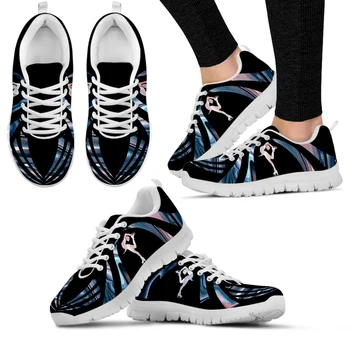 INSTANTARTS Дизайн за каране на кънки на лед, модната марка, обувки със сайкъделик принтом, бели маратонки с мека подметка, спортни обувки за хоби