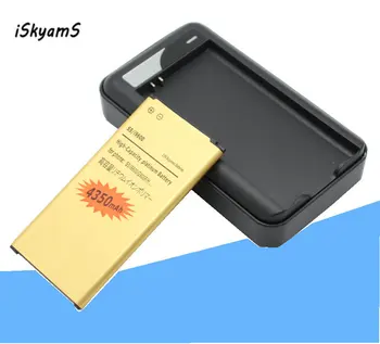 iSkyamS 1x4350 ма EB-BG900BBE EB-BG900BBC Златен Батерия + Зарядно Устройство За Samsung Galaxy S5 SV I9600 G900A G900P G900T G900V