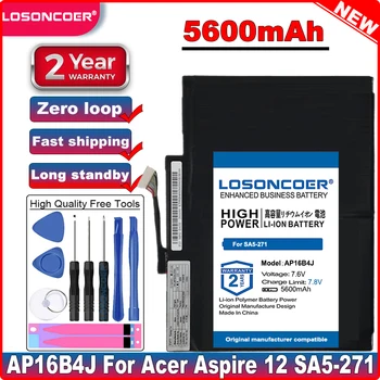 LOSONCOER 5600 mah AP16B4J Батерия за лаптоп с Добро Качество Acer Aspire Switch Alpha 12 SA5-271 Батерии + Безплатни Инструменти