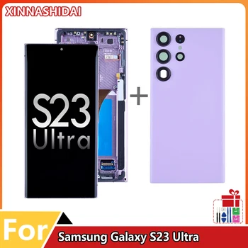 OLED LCD дисплей За SAMSUNG Galaxy S23 Ultra SM-S918B SM-S918B/DS, SM-S918U LCD сензорен дисплей, Дигитайзер, Подмяна С Рамка