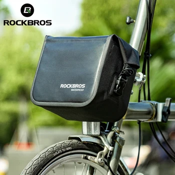 ROCKBROS Велосипедна чанта с голям капацитет, водоустойчив предната тръба на велосипедна чанта, МТБ чанта на волана, размерът на чанта за багаж, аксесоари за велосипед
