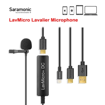 Saramonic LavMicro DC U1A U1B U1C U3A U3-OP Петличный микрофон за смартфони Type C Светкавица USB OSMO Camera PC Devices