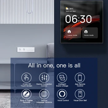Sasha WIFI Zigbee Интелектуална Централна контролен Панел Вграден Контролер на Домакински Уреди Портал За Алекса Google Home Smart Life