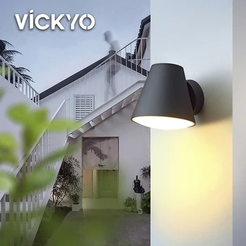 VICKYO Nordic монтиран на стената лампа за помещения, творчески led монтиране на лампа с мощност 12 W с потъмняване за хол, спални, аксесоари за дома, нощно осветление