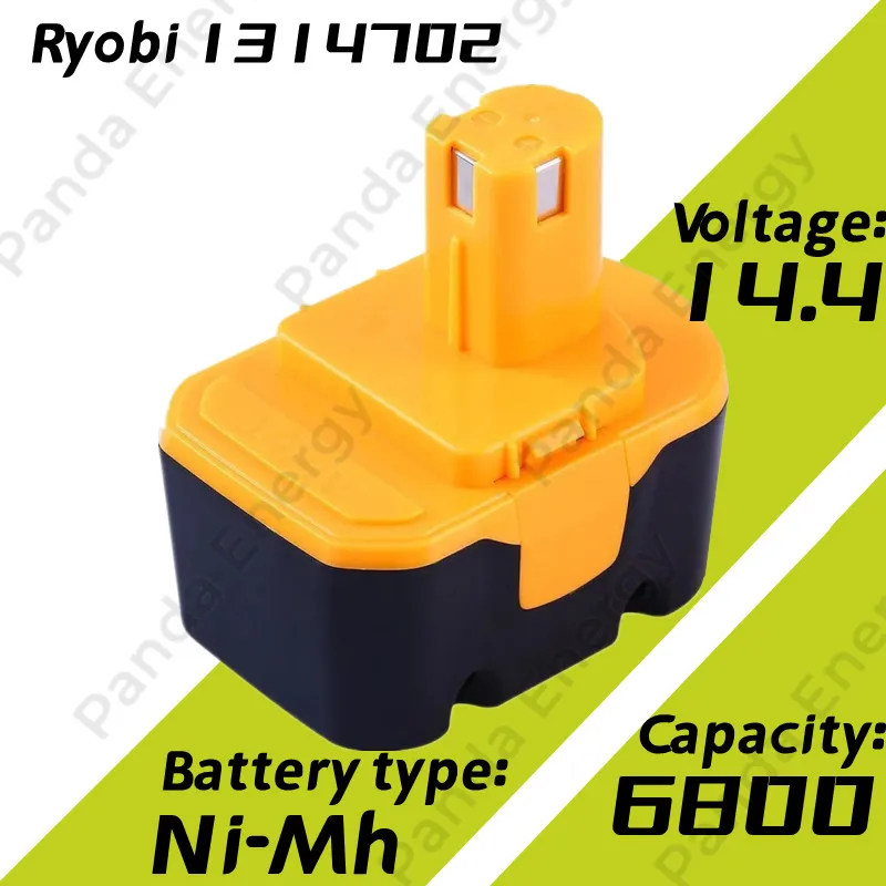 1-2 бр. Батерия Ryobi 14,4 6800 mah, съвместима с акумулаторна батерия Ryobi R10521 RY6201 RY6202 130224010 130224011 130281002 за електрически инструменти - 1