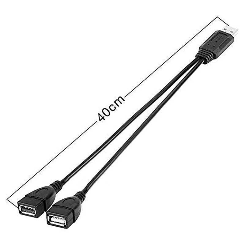 4X USB кабел-сплитер, A USB 2.0 конектор за свързване на две USB конектори Y Кабел-сплитер за зарядно устройство - 4