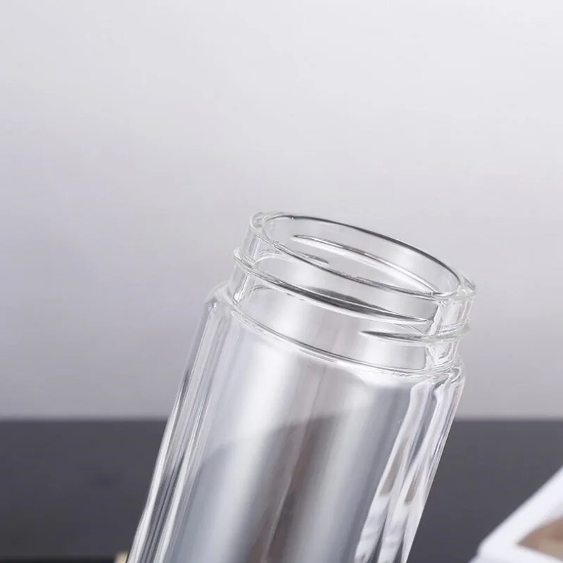 500 мл двупластова стъклена чаша за разделяне на чай Преносима бутилка за вода - 1