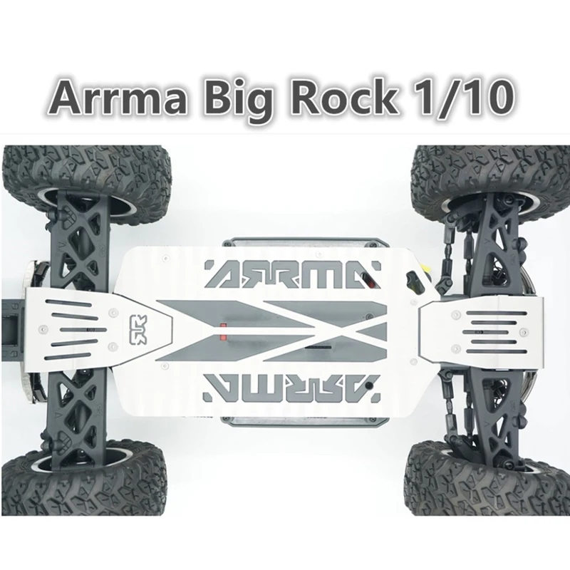 RC АВТОМОБИЛНИ Части Arrma Big Rock 1/10 Аксесоари За Обновяване на Камион Шаси от Неръждаема Стомана armor protection, and firepower Защитна Метална Плоча Долната Защита - 1
