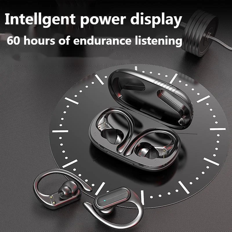 Безжична Bluetooth слушалка, слушалки с заушниками, спортни игри слушалки, две уши, слушалки сверхдлинной издръжливост за смартфон - 1