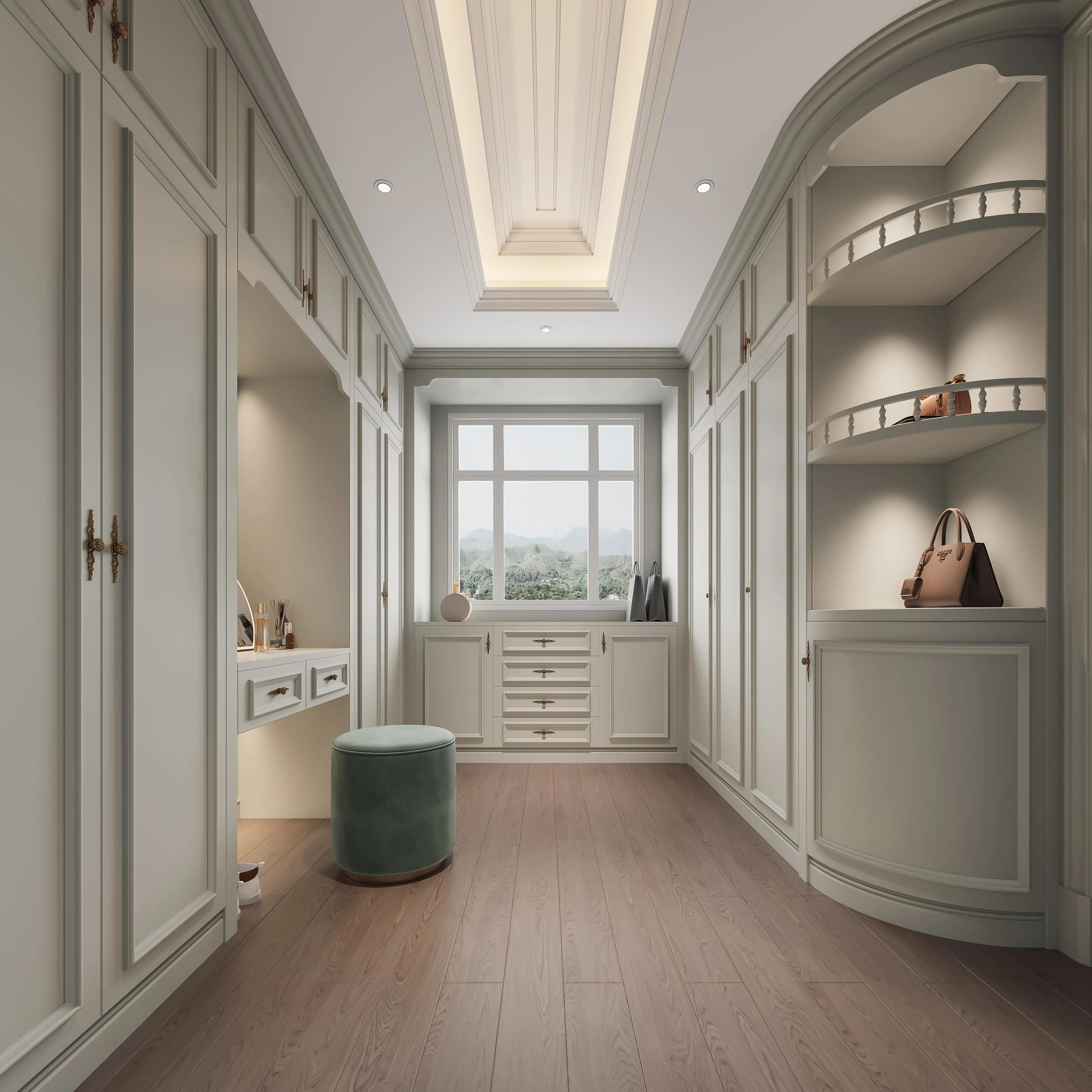 Бял кухненски шкаф от масив дърво в минималистичном стил и мебели за целия си дом по поръчка - 3