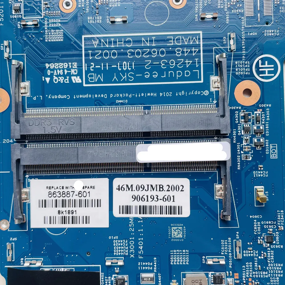 Възстановена дънна Платка за лаптоп HP X360 15-BK 15T-BK 15-W с процесор SR2ZU I5-7200u 863887-601 863887-001 448.06202.0021 - 2