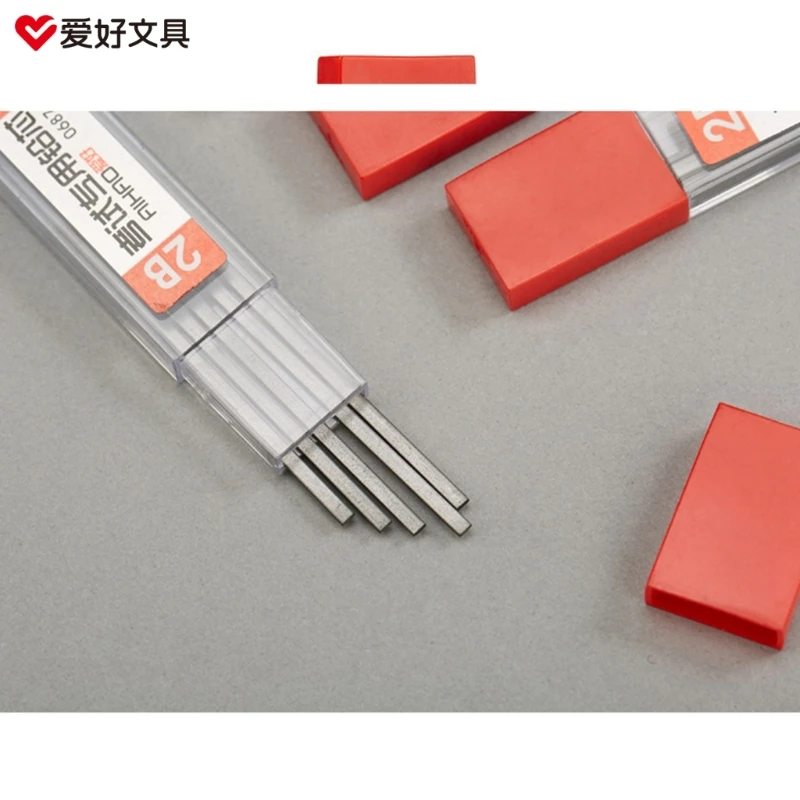 Грифельная пълнеж за механично молив, гладък, устойчив на разкъсване, 2B, грифельная пълнеж за механично молив, 5 бр. в тубе с кутия за съхранение - 3