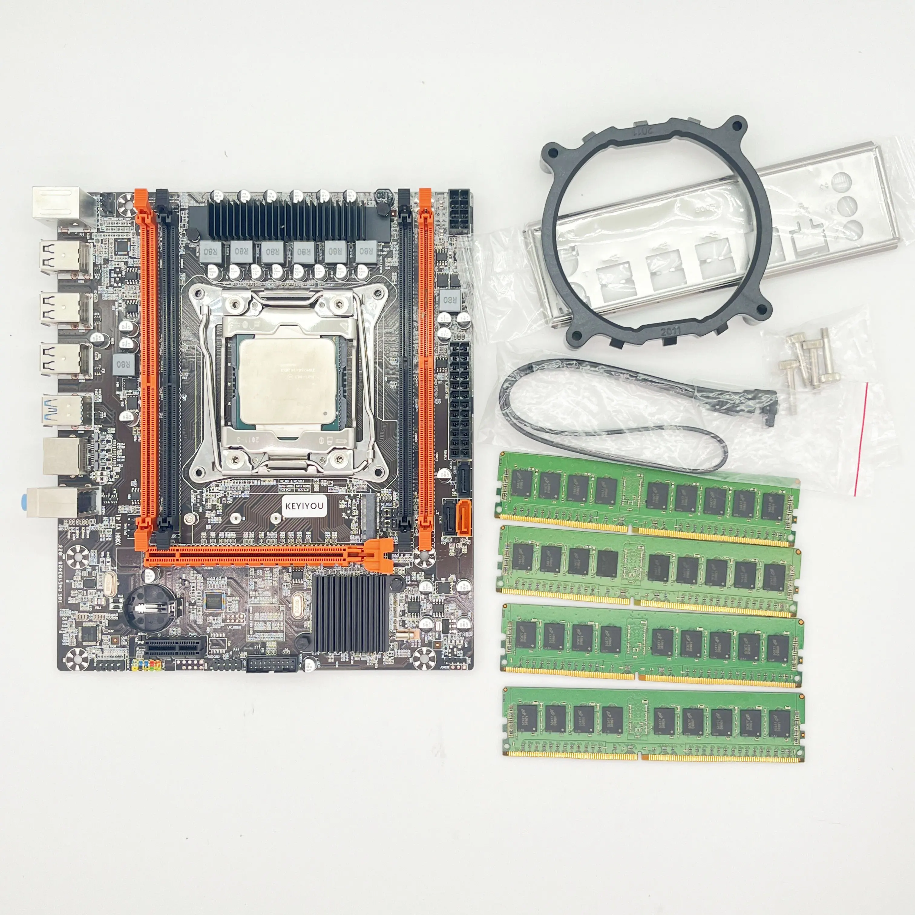 Дънна платка KEYIYOU X99 LGA 2011-3 в комплект с Xeon E5 2650 V4 и оперативна памет 4 *8 GB = 32 GB DDR4 2133 Mhz ECC REG RAM - 2