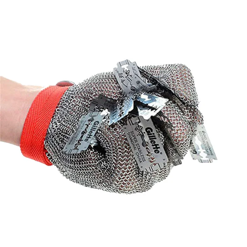 Износоустойчиви ръкавици за защита от порязване от неръждаема стомана, работни ръкавици, за клане на говеда в градината, кухненски ръкавици за касапин от метална тъкан - 1