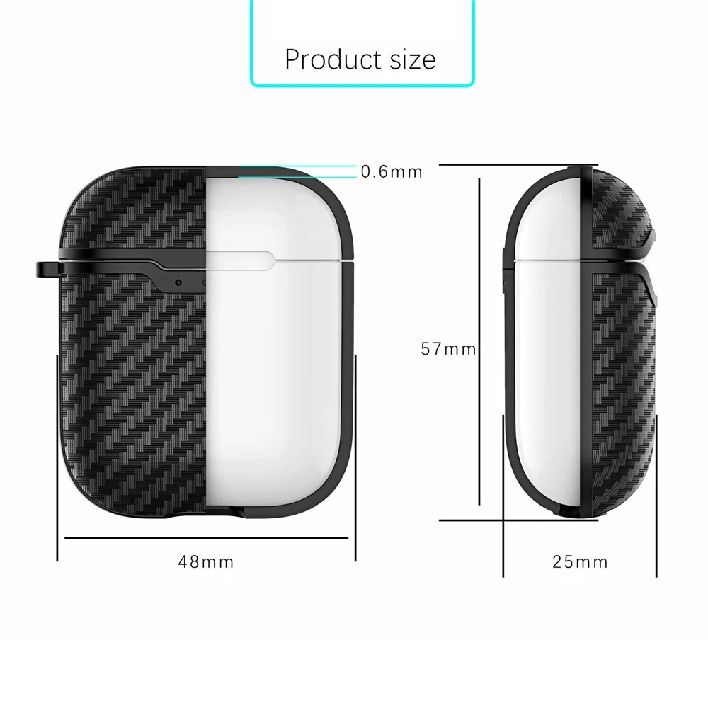 Луксозна безжична Bluetooth слушалка, изработени от въглеродни влакна, калъф за слушалки, силиконов защитна кутия, ключодържател, обтегач - 3