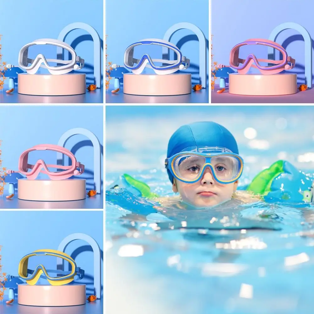 Маска за плуване и слънчеви очила за деца от 3 до 15 години, фарове за мъгла, без течове, прозрачни очила за плуване, слънчеви очила с защита от ултравиолетови лъчи за момчета и момичета, басейн, плаж - 1