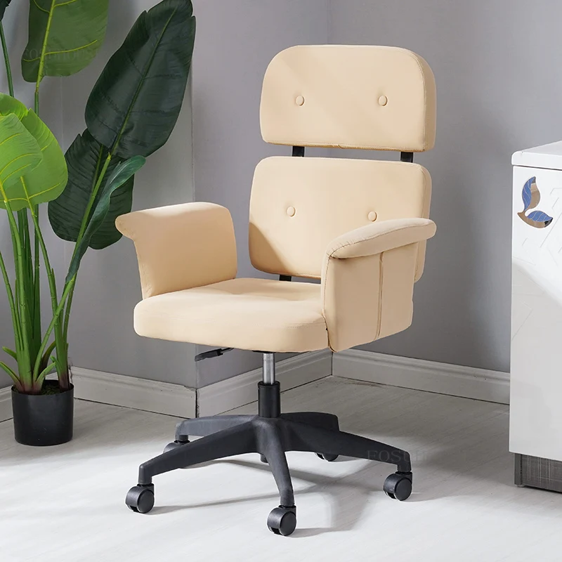 Минималистичные офис столове, компютърни стол за домашен кабинет в скандинавски стил, творчески облегалка, мека възглавница, стол за игра, Офис мебели - 1
