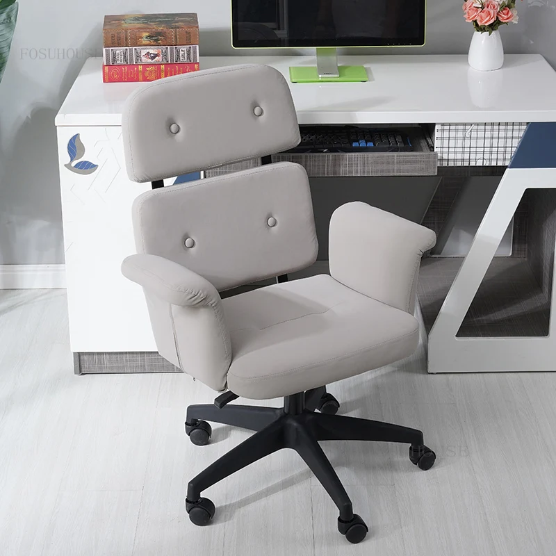 Минималистичные офис столове, компютърни стол за домашен кабинет в скандинавски стил, творчески облегалка, мека възглавница, стол за игра, Офис мебели - 2