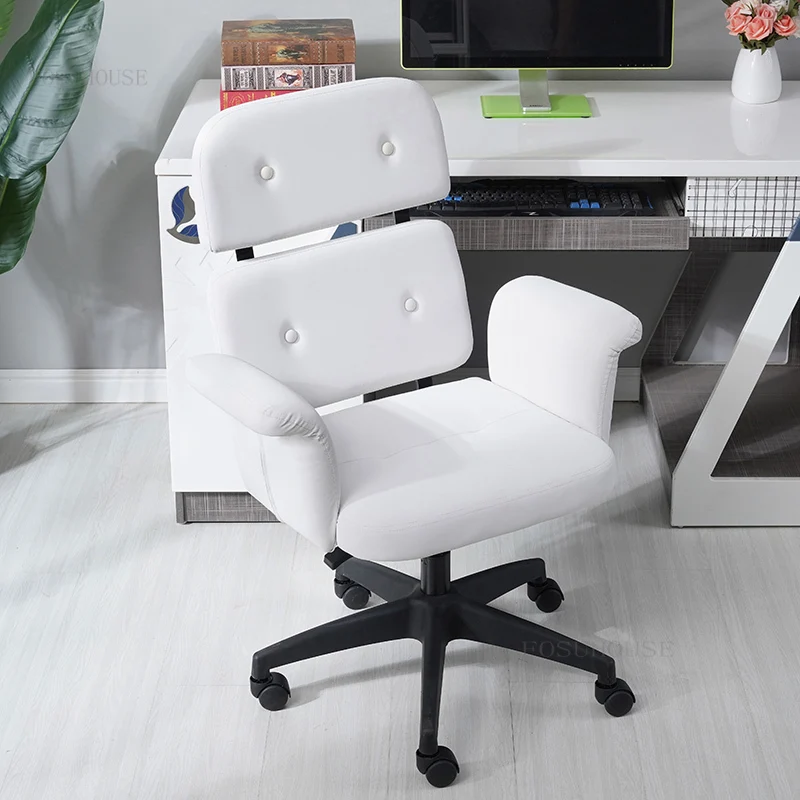 Минималистичные офис столове, компютърни стол за домашен кабинет в скандинавски стил, творчески облегалка, мека възглавница, стол за игра, Офис мебели - 3