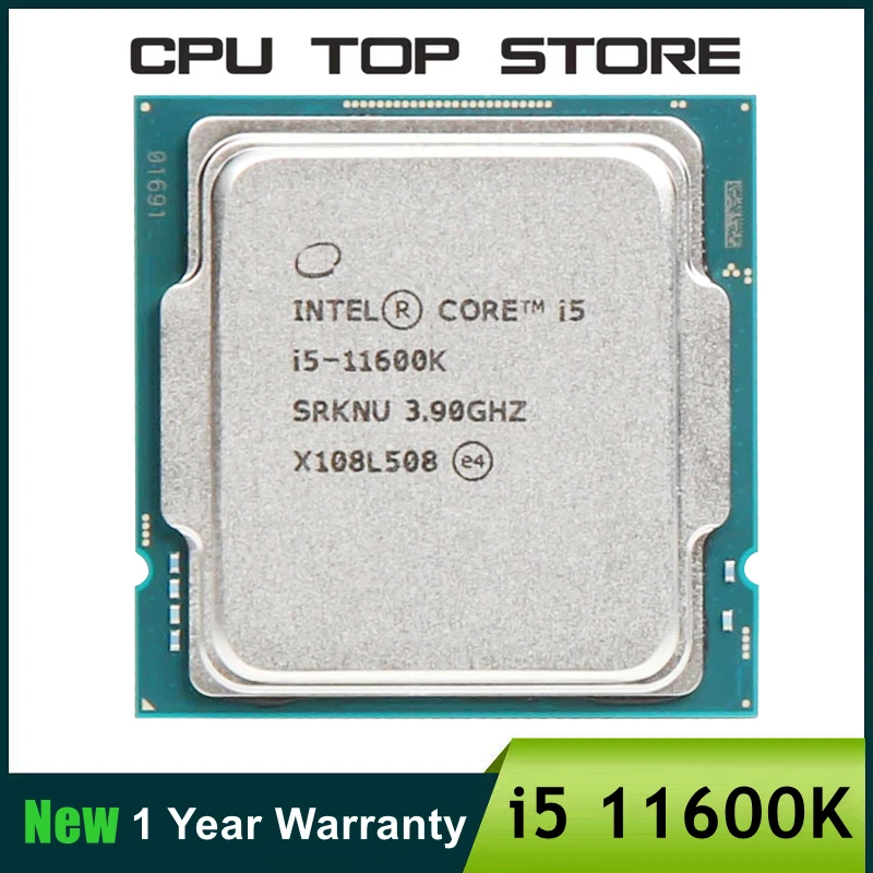 НОВ Шестиядерный двенадцатипоточный процесор Intel Core i5-11600K i5 11600K 3,9 Ghz L3=12M 125 W LGA 1200 - 0