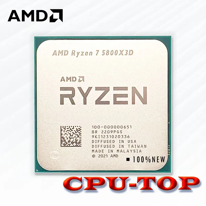 НОВИЯТ AMD Ryzen 7 5800X3D ах италиански хляб! r7 5800X3D 3,4 Ghz и 8-ядрен процесор Prosesor с 16 потоци 7 НМ L3 = 96 М PCIE4.0 105 W DDR4 100-000000651 PGA AM4 - 0