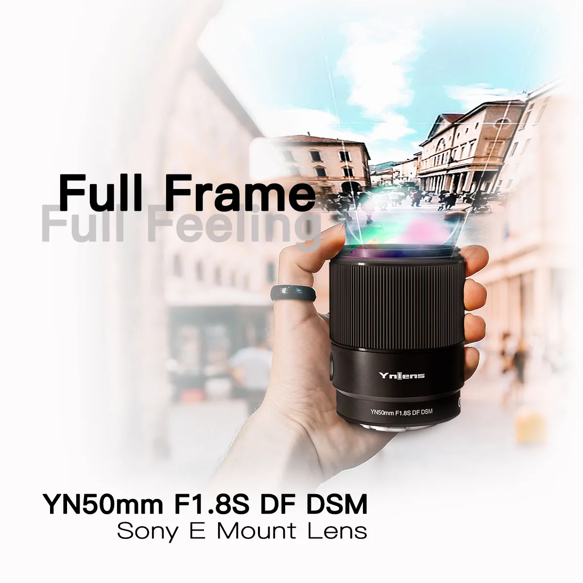 Полнокадровый Обектива на камерата YONGNUO YN50mm F1.8S DF DSM за Sony E-Mount A6300 A6400 A6500 NEX7 APS-C Рамка С Автоматично фокусиране AF/MF - 1