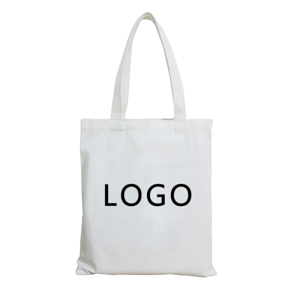 Продажбите на едро 100 бр./лот, индивидуален печат на лого, Множество дългогодишна рекламни памучен холщовая чанта за пазаруване - 4
