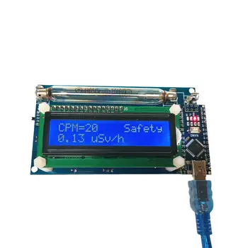 Брояч на Гайгер с отворен код Sbm20, Съвместим Аксесоар с Дисплей Радиация, Дозиметър LCD1602 Детектор на Електромагнитни Лъчения