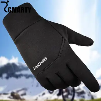 Водоустойчив мъжки ръкавици за риболов на открито, дамски спортни ръкавици със сензорен екран, Ветроупорен дишащи нескользящие ръкавици, Дамски ски есента