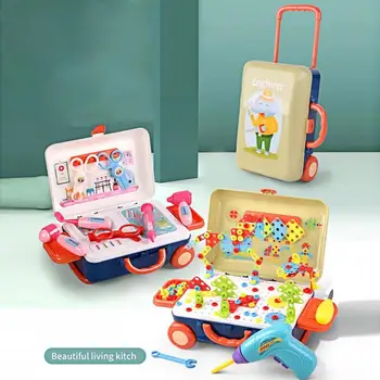 Детски Преносим куфар за ролеви игри, набиране на медицински инструменти, играчка-имитатор, подарък, детски забавни играчки за деца, подаръци
