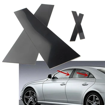 За MERCEDES Benz CLS C219 автомобилна врата, прозорец, декоративна украса, капак на багажник 2006 2007 2008 2009 2010 2011, черен гланц, 4 бр./компл.