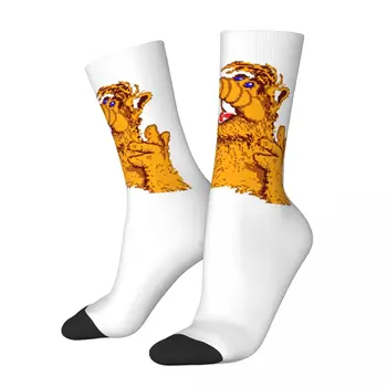 Извънземна форма на живот, чорапи Alfs и Alfer Алф със забавна фигура, най-добрата покупка, компресия чорапи с контрастен цвят