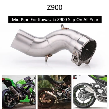 Изпускателна Тръба Мотоциклет Z900 Средната Свързваща Тръба за Kawasaki Ninja 900 Slip On 51 мм Задни Авариен Резерв Катализатор Модифицирана Инсталация