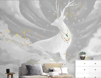 интериор на стаята Потребителски 3D тапети, стенни рисувани светла луксозна фреска с изображение на лосове спалня хол ТЕЛЕВИЗИЯ фон на стената papel pintado de pared